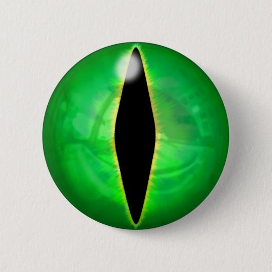 Grüner Drache-Auge Button (Vorderseite)