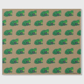 Grüner Drache D20 Geschenkpapier (Flach)
