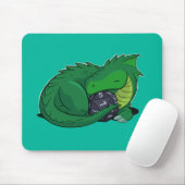 Grüner Drache D20 Mousepad (Mit Mouse)