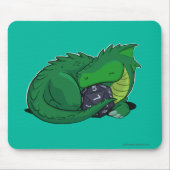 Grüner Drache D20 Mousepad (Vorne)