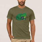 Grüner Drache D20 T-Shirt (Vorderseite)