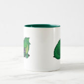 Grüner Drache D20 Zweifarbige Tasse (Mittel)