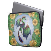 Grüner Drache der Sommer-Natur-Fantasie-Kunst Laptopschutzhülle (Vorderseite Links)