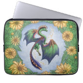 Grüner Drache der Sommer-Natur-Fantasie-Kunst Laptopschutzhülle (Vorderseite)
