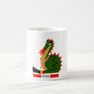 Grüner Drache der Stadt Mons, Belgien Kaffeetasse