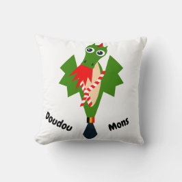 Grüner Drache der Stadt Mons, Belgien Kissen