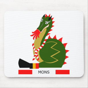 Grüner Drache der Stadt Mons, Belgien Mousepad
