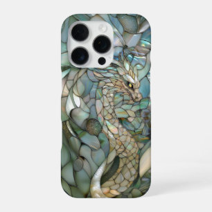 Grüner Drache Faux-Buntglas iPhone 16 Pro Hülle