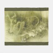 Grüner Drache Fleecedecke (Vorderseite (Horizontal))