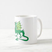 grüner Drache green dragon Kaffeetasse (VorderseiteRechts)