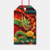 Grüner Drache in Vietnam - Neujahr 2024 Geschenkanhänger (Vorderseite)