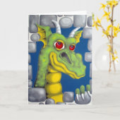 Grüner Drache Karte (Gelbe Blume)