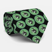 Grüner Drache-Krawatte Krawatte (Gerollt)
