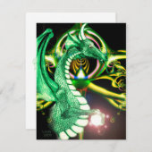 Grüner Drache ~*Lore*~ Einladung (Vorne/Hinten)