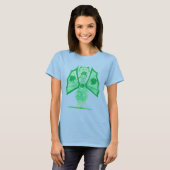 Grüner Drache mit Shamrocks T-Shirt (Vorne ganz)