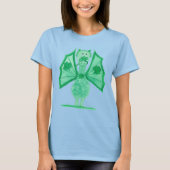 Grüner Drache mit Shamrocks T-Shirt (Vorderseite)