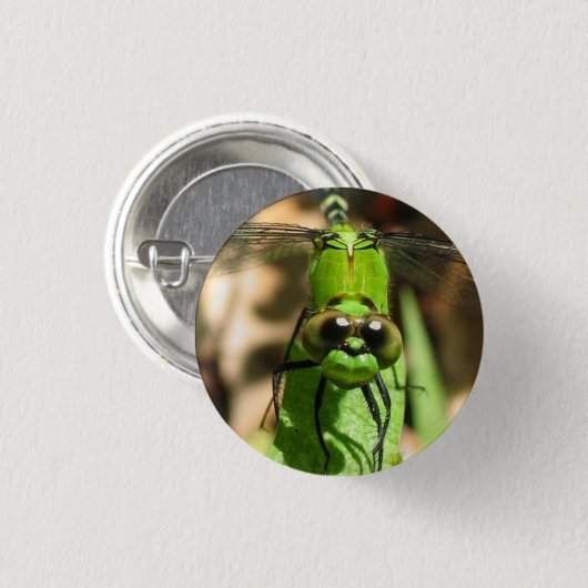"Grüner Drache-" Öko-Button Button (Vorne & Hinten)