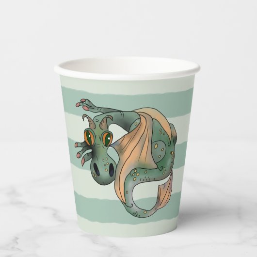 Grüner Drache, pappbecher (Vorderseite)