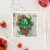 Grüner Drache Serviette (Beispiel)