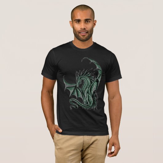 Grüner Drache T-Shirt (Vorne ganz)