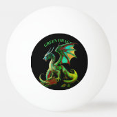 GRÜNER DRACHE TISCHTENNISBALL (Rückseite)