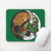 grüner Drache und Tiger yin Yang-Symbol Mousepad (Mit Mouse)