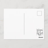 Grüner Drache weißer Tiger Postkarte (Rückseite)