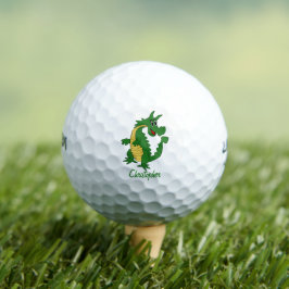 Grüner Drachen-Design Golfball