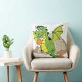 Grüner Drachen-Wurfkissen Kissen (Stuhl )