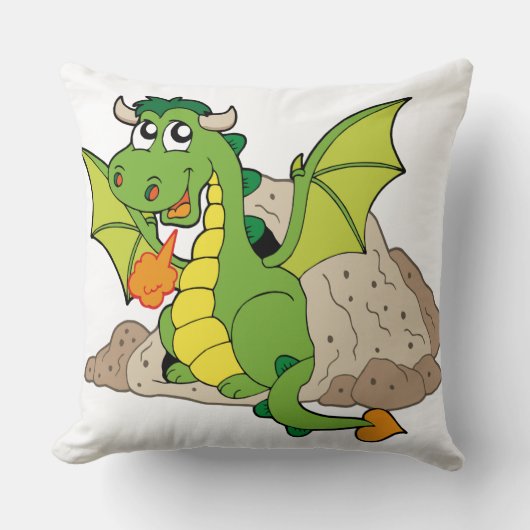 Grüner Drachen-Wurfkissen Kissen (Vorderseite)