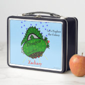 Grüner Drachenbraun-Augen-Stars Metall Brotdose (Beispiel)