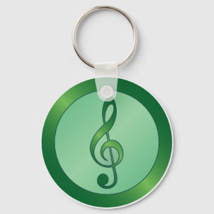 Grüner dreifacher Clef Schlüsselanhänger