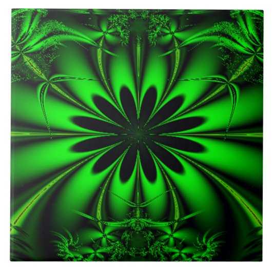 Grüner Dschungel Fliese (Vorderseite)