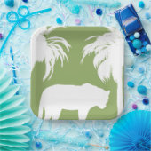 Grüner Dschungel Pappteller (Party)