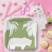 Grüner Dschungel Pappteller (Party)