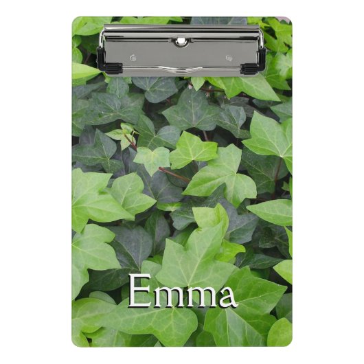 Grüner Efeu Botanischer Druck Mini Klemmbrett (Vorderseite)