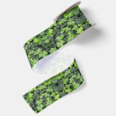 Grüner Efeu Botanischer Druck Satinband (Rückseite)
