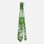 Grüner Efeu mit Blumen Krawatte (Vorderseite)