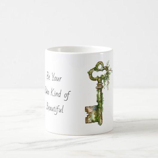 Grüner Efeu Schlüssel Kaffeetasse (Mittel)
