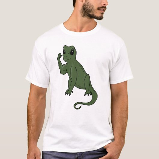Grüner Eidechsen-Flex T-Shirt (Vorderseite)