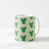 Grüner Elefant Kaffeetasse (VorderseiteRechts)