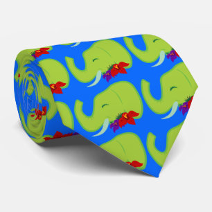 Grüner Elefant Krawatte