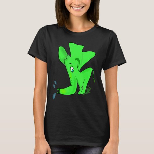 Grüner Elefant T-Shirt (Vorderseite)