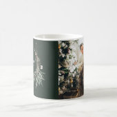 Grüner, eleganter Aquarell, botanischer Weihnachts Kaffeetasse (Mittel)