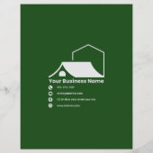 Grüner eleganter Flyer für echte Anwesen-Agenten (Hinten)