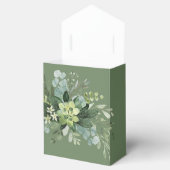 Grüner Eleganter Wasserfarbenflorale Minimal Geschenkschachtel (Geöffnet)