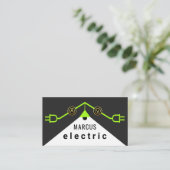 Grüner elektrischer Dachdrahtrahmen Visitenkarte (Stehend Vorderseite)
