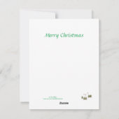 Grüner Engel, Garlands und Urlaubsbanner Feiertagskarte (Rückseite)