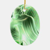 Grüner Engel mit Sprichwort - Ovale Ornamente (Vorne)