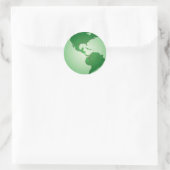 Grüner Erden Aufkleber (Tasche)